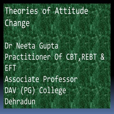 Theories of Attitude Change