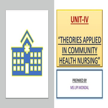 Theories related to Community Health Nursing