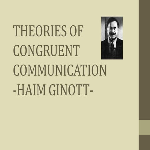 Theories of congruent communicatio
