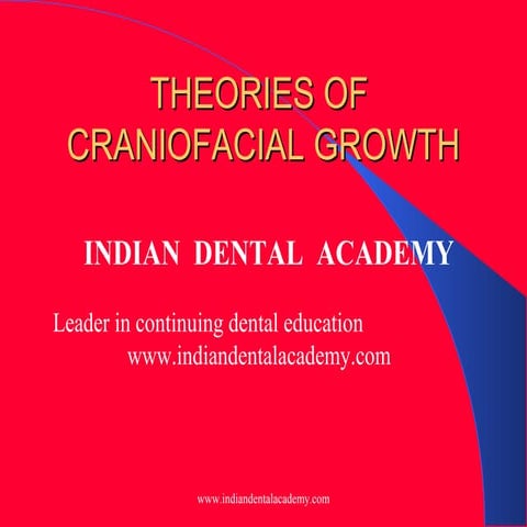 Theories of cranio facial  growth /certified fixed orthodontic courses by Ind...