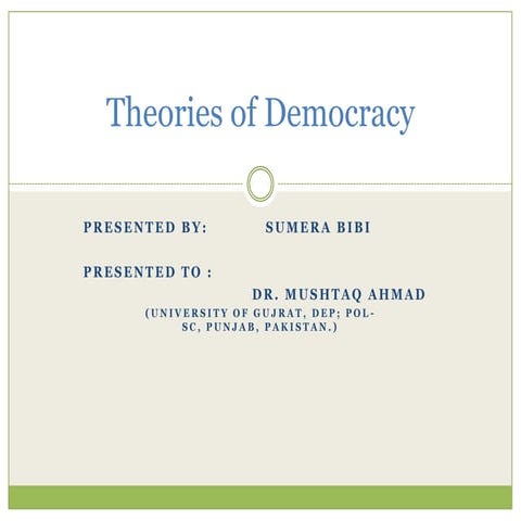 Theories of democracy