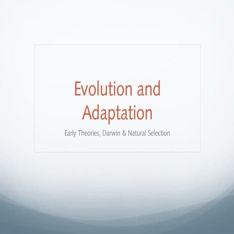 Theories of evolution
