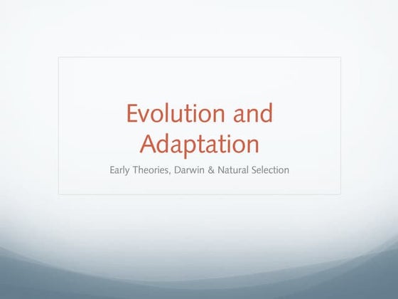 Darwin’s theory of evolution | PPT