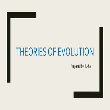 Theories of Evolution