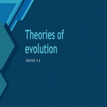 Darwinian, Pre Darwinian and Post Darwinian Theories of evolution