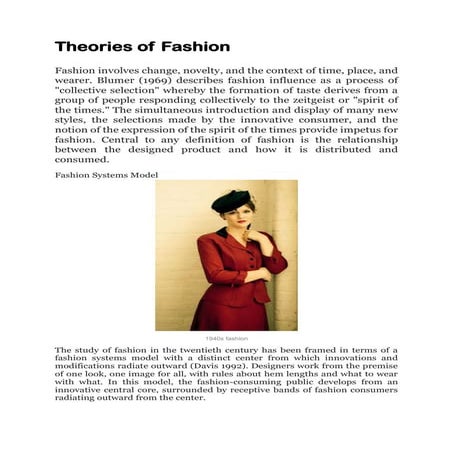 Theories of fashion notes