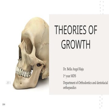 Theories of growth -orthodontics and dentofacial orthopedics