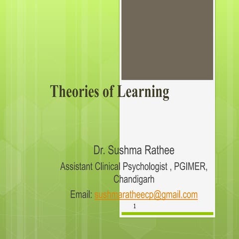 Theories of learning
