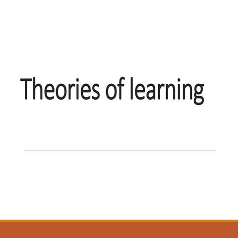 theories of learning PPT very nice good amazing excellent beautiful