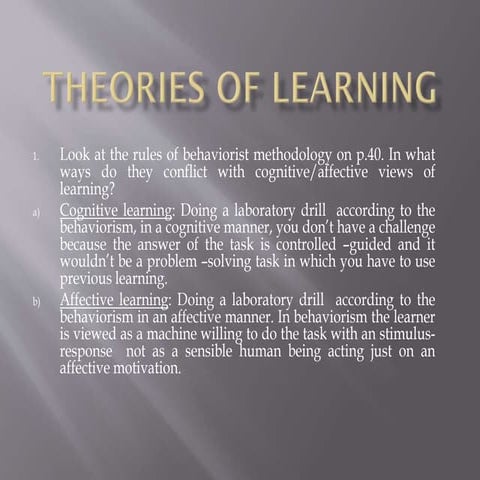 ESP Theories of learning last questionnaire 