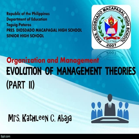 Theories of management 2