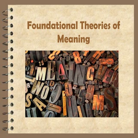 Theories of meaning