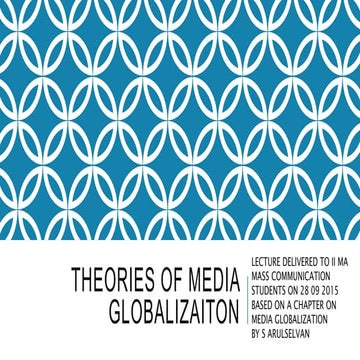 Theories of media globalizaiton