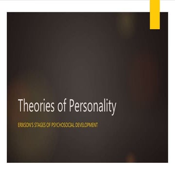 Theories of personality