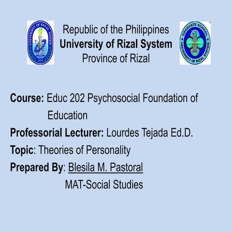 Theories of personality