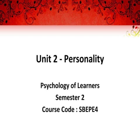 Theories of personality