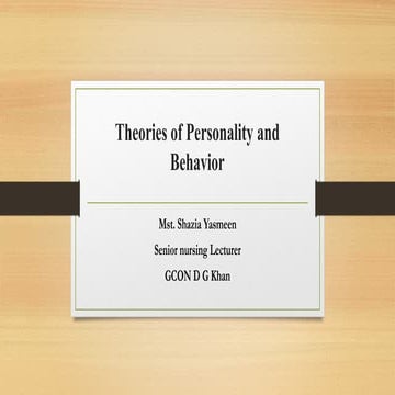 theories of personality behavioral .pptx