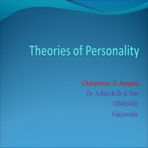 Theories of personality  