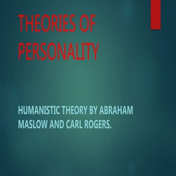 Theories of personality 