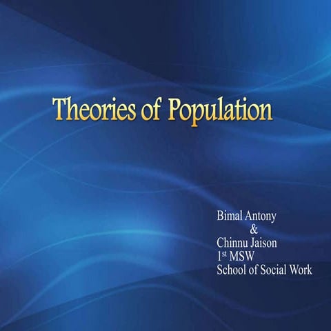 Theories of population