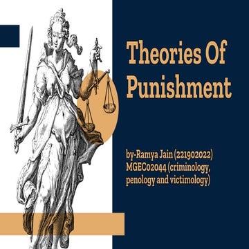 Theories of Punishment in principles criminal Law. | PDF