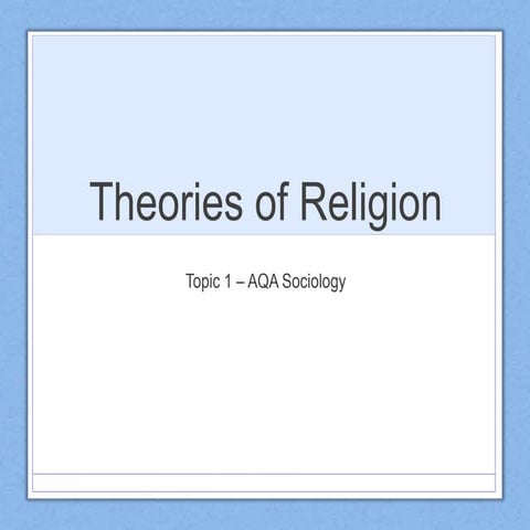 Theories of Religion