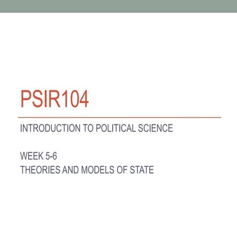 Theories on the state