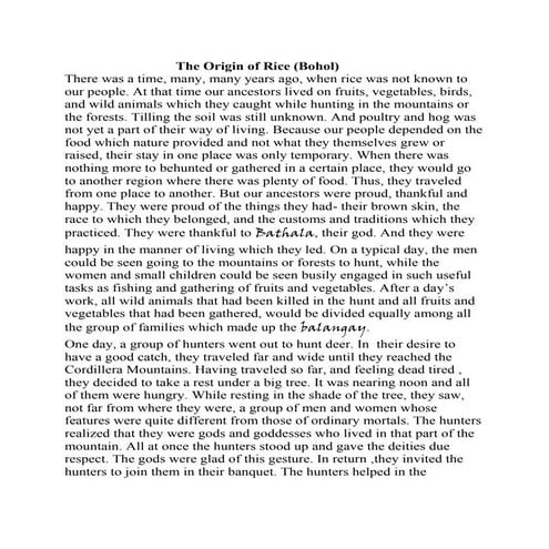 The origin of rice | DOCX