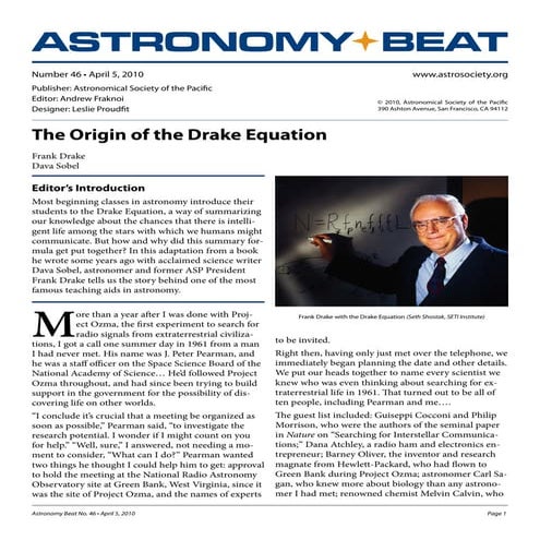 The origin of_drake_equation