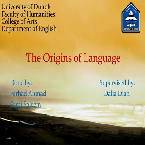 The Origin of Language