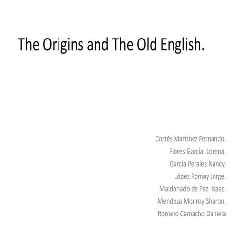 Changes in morphology and syntax in OE,ME,NE | PPTX