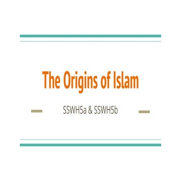 The origins of islam sswh5ab