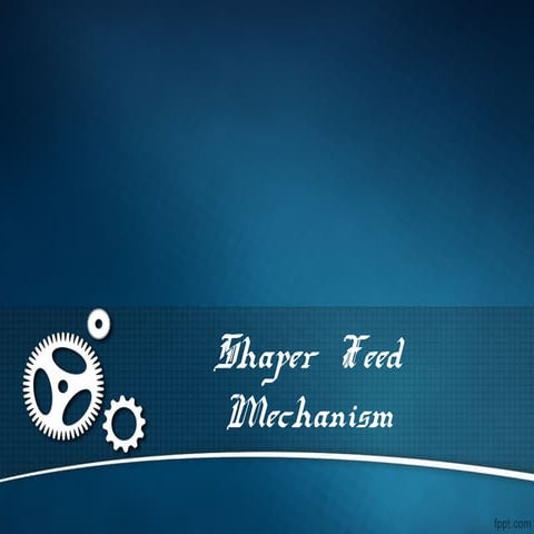 Theory of machines: Shaper Feed Mechanism