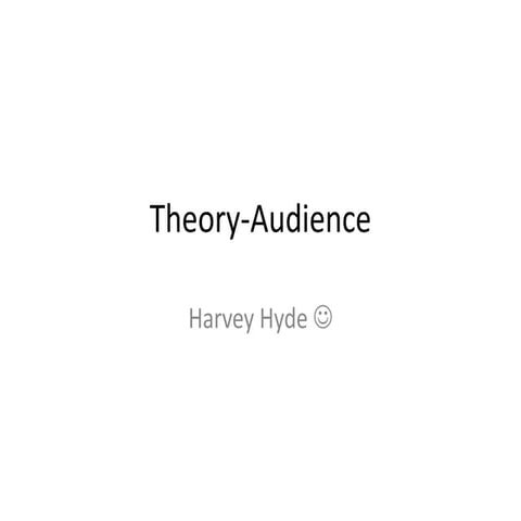 Theory  Audience Pro-Forma