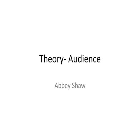 Theory  audience pro-forma