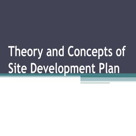 TLE 9 (Technical Drafting) - Theory and Concepts of Site Development Plan
