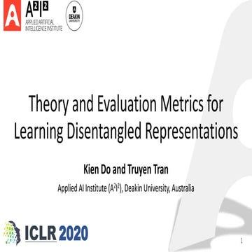 Theory and evaluation metrics for learning disentangled representations