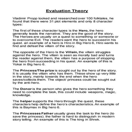 Theory evaluation