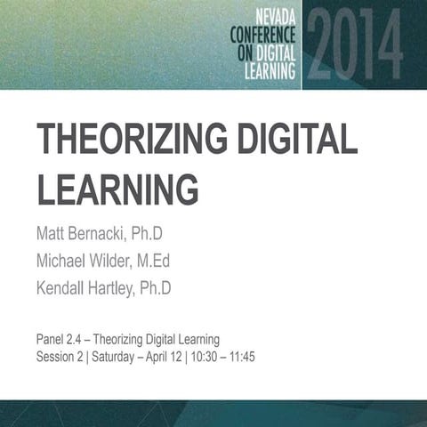 Theorizing Digital Learning