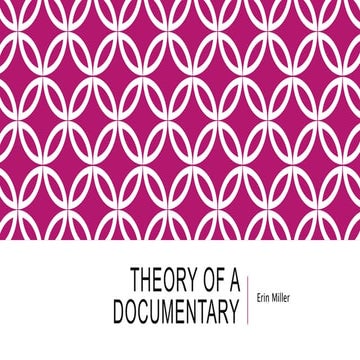 Theory of a documentary