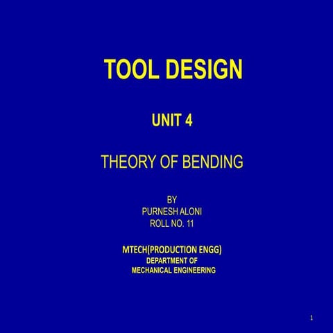 Theory of bending