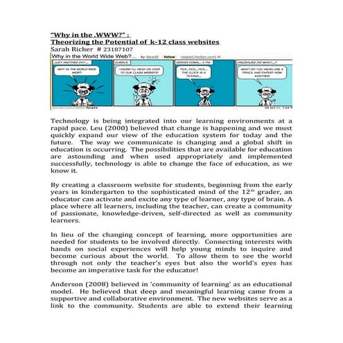 Theory of class Websites