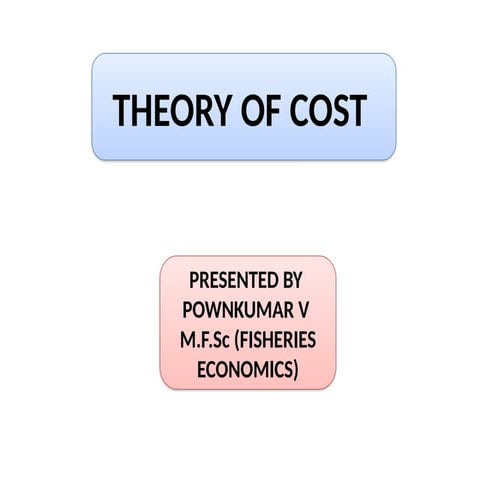 Theory of Cost (Short-run and Long-run Production Functions)