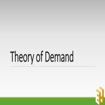 Theory of demand