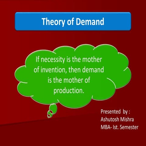 Theory of demand | PPTX
