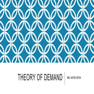 Theory of demand