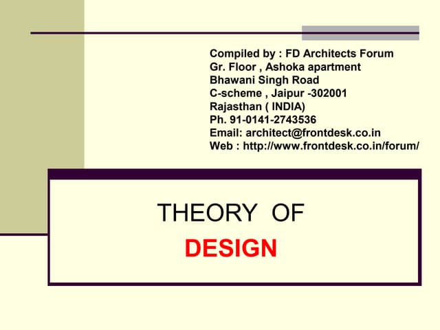 Theory of design