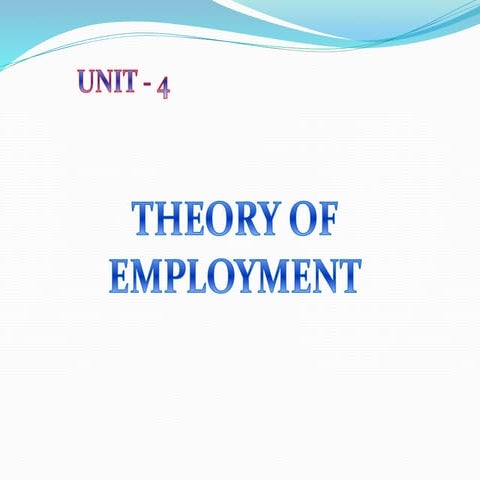 Theory of employment