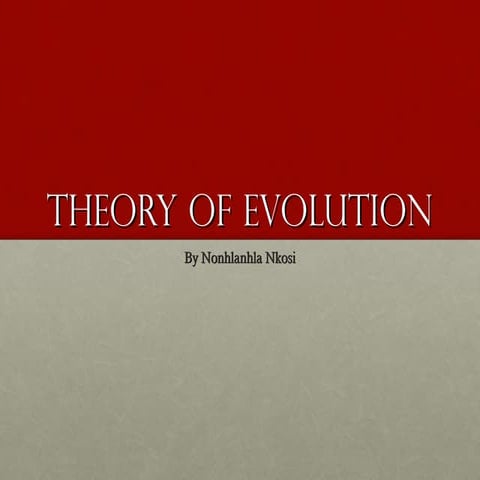 Theoryofevolution 110815170612-phpapp01