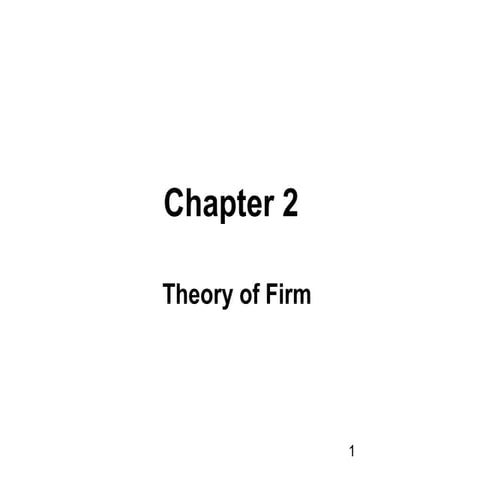 Theory of firm
